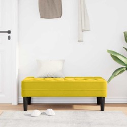 banc avec coussin Jaune 113 x 57 x 39 cm Velours 523930523930