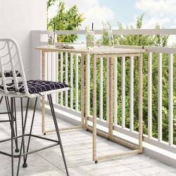 Table de jardin pliante beige 90 x 51 x 75 cm polyrotin 523934523934