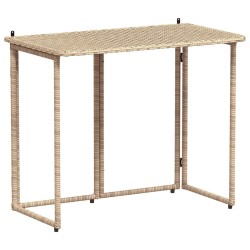Table de jardin pliante beige 90 x 51 x 75 cm polyrotin 523934523934