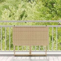 Table de jardin pliante beige 90 x 51 x 75 cm polyrotin 523934523934