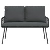 Banc de jardin avec coussin Anthracite 114 x 64 x 90cm Acier 523942523942