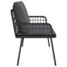 Banc de jardin avec coussin Anthracite 114 x 64 x 90cm Acier 523942523942