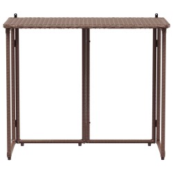 Table de jardin pliante marron 90 x 51 x 75 cm polyrotin 523956523956