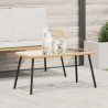 Table basse Marron et Noir 90 x 45 x 43 cm polyrotin 523960523960