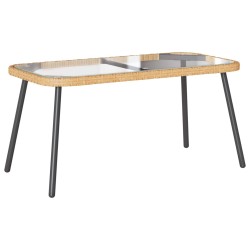 Table basse Marron et Noir 90 x 45 x 43 cm polyrotin 523960523960