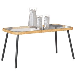 Table basse Marron et Noir 90 x 45 x 43 cm polyrotin 523960523960