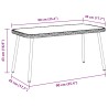 Table basse Noir 90 x 45 x 43 cm polyrotin 523961523961