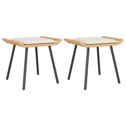 Tabouret de Jardin 2 pcs Nature 50 x 40 x 45cm Acier 523962523962