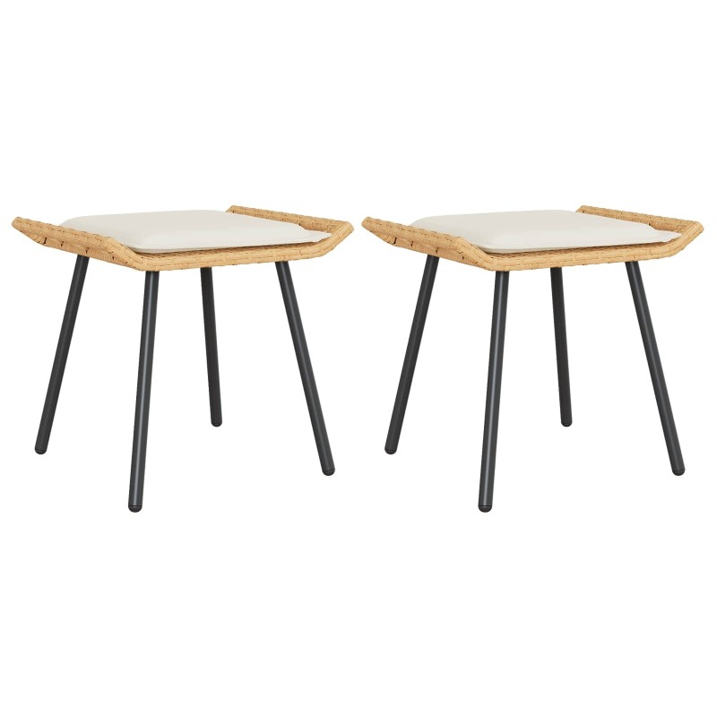 Tabouret de Jardin 2 pcs Nature 50 x 40 x 45cm Acier 523962523962