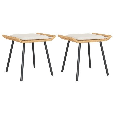Tabouret de Jardin 2 pcs Nature 50 x 40 x 45cm Acier 523962523962