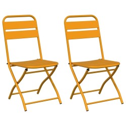 Chaise de jardin pliante 2 pcs Moutarde 42 x 52 x 82 cm 523965523965