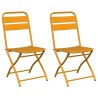 Chaise de jardin pliante 2 pcs Moutarde 42 x 52 x 82 cm 523965523965