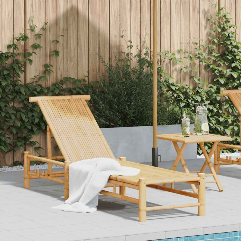 Chaise longue 55x199x30 cm bambou 523970523970