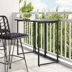 Table de jardin pliante noir 90 x 51 x 75 cm polyrotin 523971523971