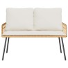 Banc de jardin avec coussin Nature 114 x 64 x 90cm Acier 523974523974