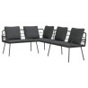 Canapé avec coussin Anthracite 173 x 231 x 90 cm Acier 523976523976