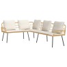 Canapé avec coussin Nature 173 x 231 x 90 cm Acier 523977523977