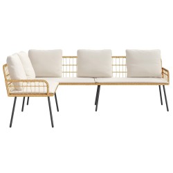 Canapé avec coussin Nature 173 x 231 x 90 cm Acier 523977523977
