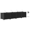 Cache-pot de jardin 4 pcs Noir Plastique 523980523980