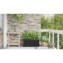 Cache-pot de jardin 2 pcs Noir Plastique 523981523981