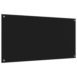 Crédence de cuisine Noir 120 x 60 cm verre trempé 523985523985