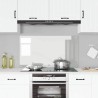 Crédence de cuisine Transparent 120 x 60 cm verre trempé 524001524001