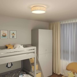 Lampe de plafond Gris 38 x 38 x 13,5 cm tissu 524031524031