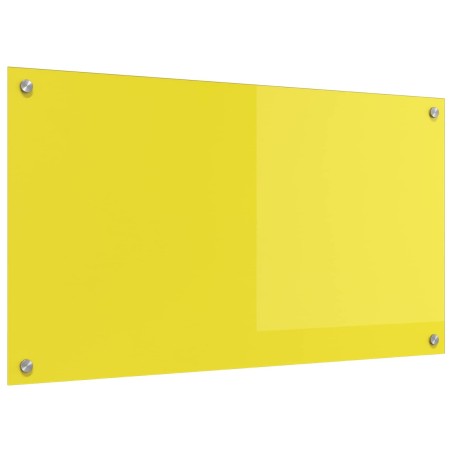 Crédence de cuisine Jaune 90 x 50 cm verre trempé 524032524032