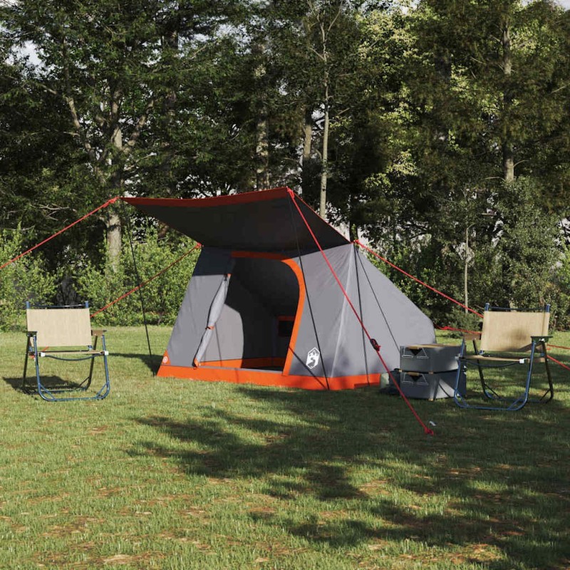 Tente de camping Gris et orange 223 x 163 x 130 cm taffetas 524041524041