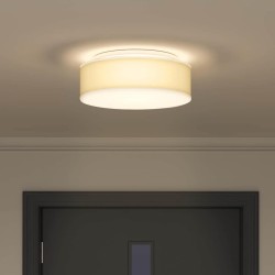 Lampe de plafond Blanc 38 x 38 x 13,5 cm tissu 524042524042