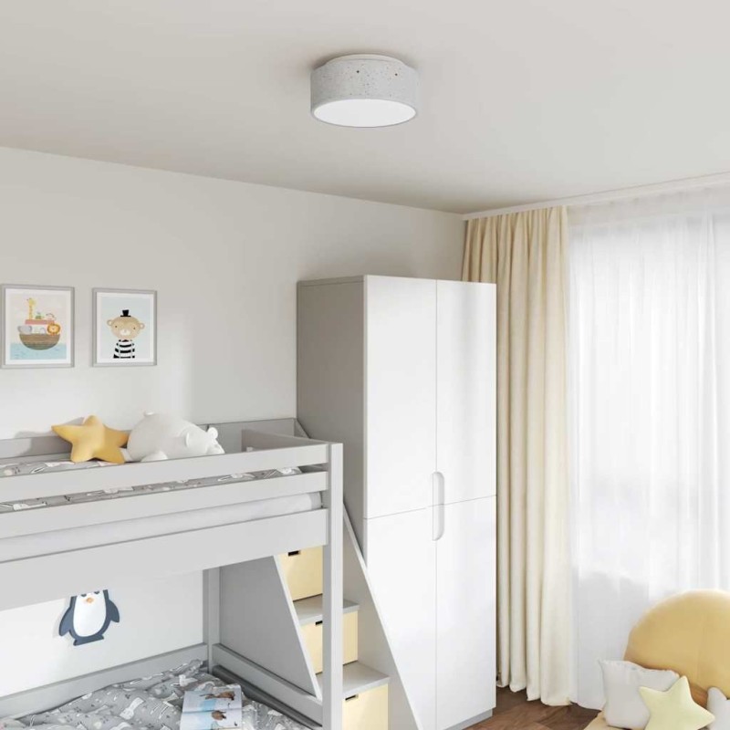 Lampe de plafond Gris 30 x 30 x 13,5 cm tissu 524043524043