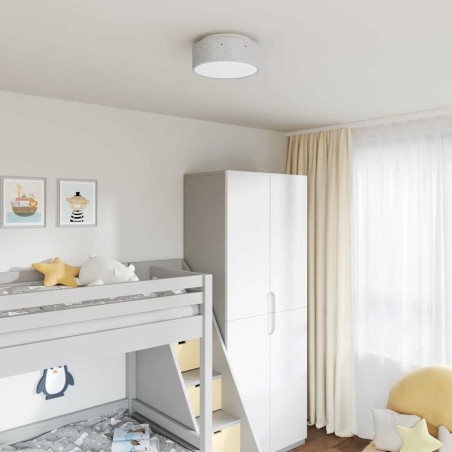 Lampe de plafond Gris 30 x 30 x 13,5 cm tissu 524043524043