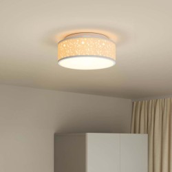 Lampe de plafond Gris 30 x 30 x 13,5 cm tissu 524043524043