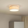 Lampe de plafond Gris 30 x 30 x 13,5 cm tissu 524043524043