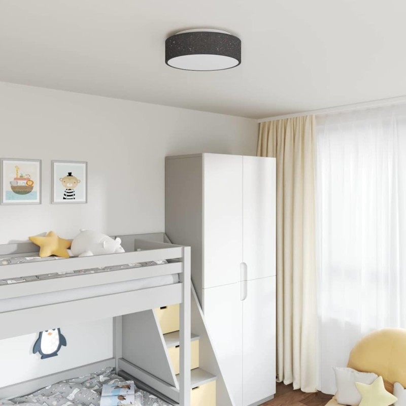 Lampe de plafond Noir 38 x 38 x 13,5 cm tissu 524045524045