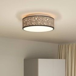 Lampe de plafond Noir 38 x 38 x 13,5 cm tissu 524045524045