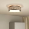 Lampe de plafond Noir 38 x 38 x 13,5 cm tissu 524045524045