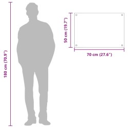 Crédence de cuisine Gris clair 70 x 50 cm verre trempé 524047524047