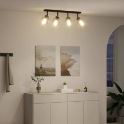 Spot de plafond Noir 73,5 x 13 x 26 cm Verre et métal 524049524049