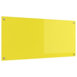 Crédence de cuisine Jaune 110 x 50 cm verre trempé 524050524050