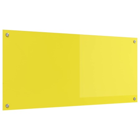 Crédence de cuisine Jaune 110 x 50 cm verre trempé 524050524050