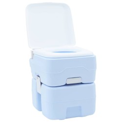 Toilette de Camping Bleu Clair et Blanc 41,5 x 36,5 x 42 cm 524053524053