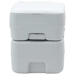 Toilette de Camping Gris et blanc 41,5 x 36,5 x 42 cm 524054524054