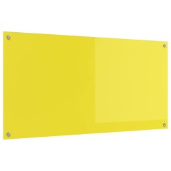 Crédence de cuisine Jaune 120 x 60 cm verre trempé 524064524064
