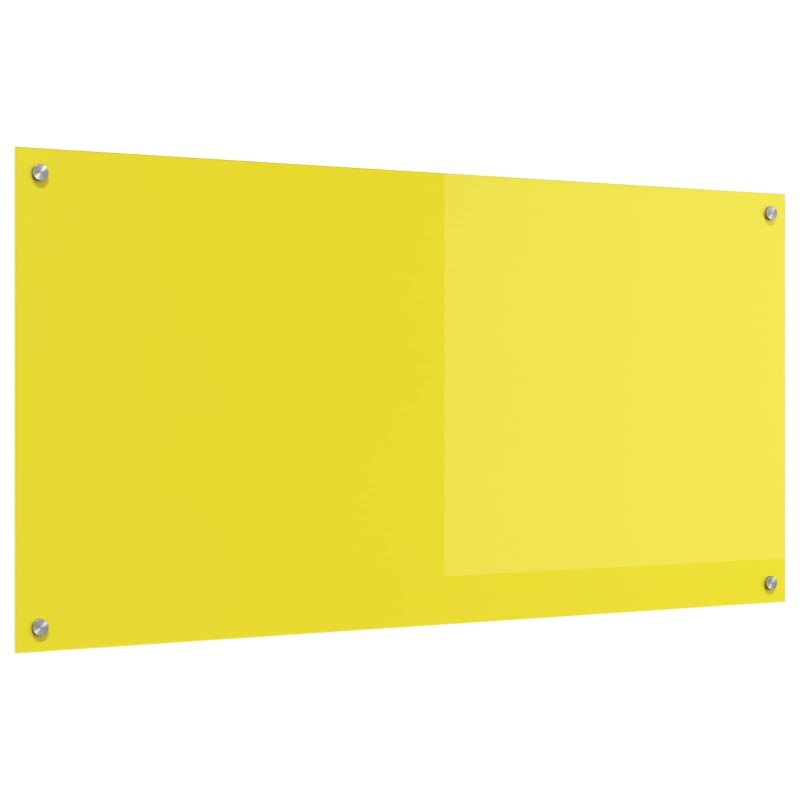 Crédence de cuisine Jaune 120 x 60 cm verre trempé 524064524064
