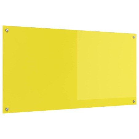 Crédence de cuisine Jaune 120 x 60 cm verre trempé 524064524064