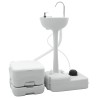 Kit de Toilettes de Camping 2 pcs Gris et blanc 524073524073