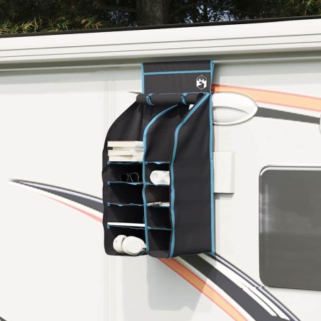 Organisateur de tente suspendu 10 poches Noir 40,5 x 25 x 80 cm 524088524088