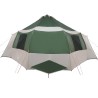 Tente de cabane 12 personnes Vert et blanc 405 x 405 x 273 cm 524095524095