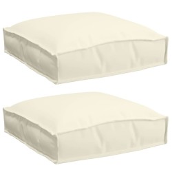 Coussin 2 pcs Crème 40 x 40 x 8 cm Tissu Oxford 524101524101